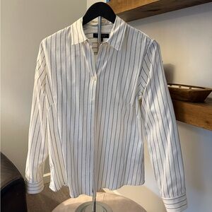 Men's White Striped Shirt